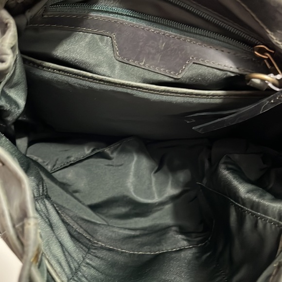 RACHEL by Rachel Roy 100% LEATHER gray book bag. NWT - Picture 4 of 11